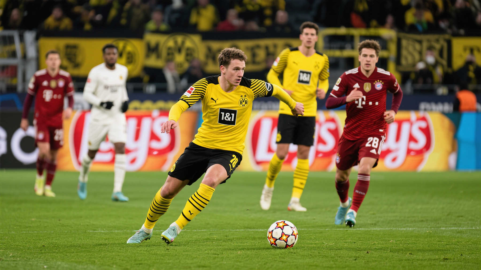 以最近一场对阵拜仁慕尼黑的比赛为例，尽管多特在开场